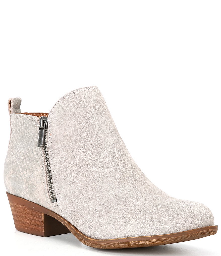 Lucky Brand Basel Suede Block Heel Booties Dillard s