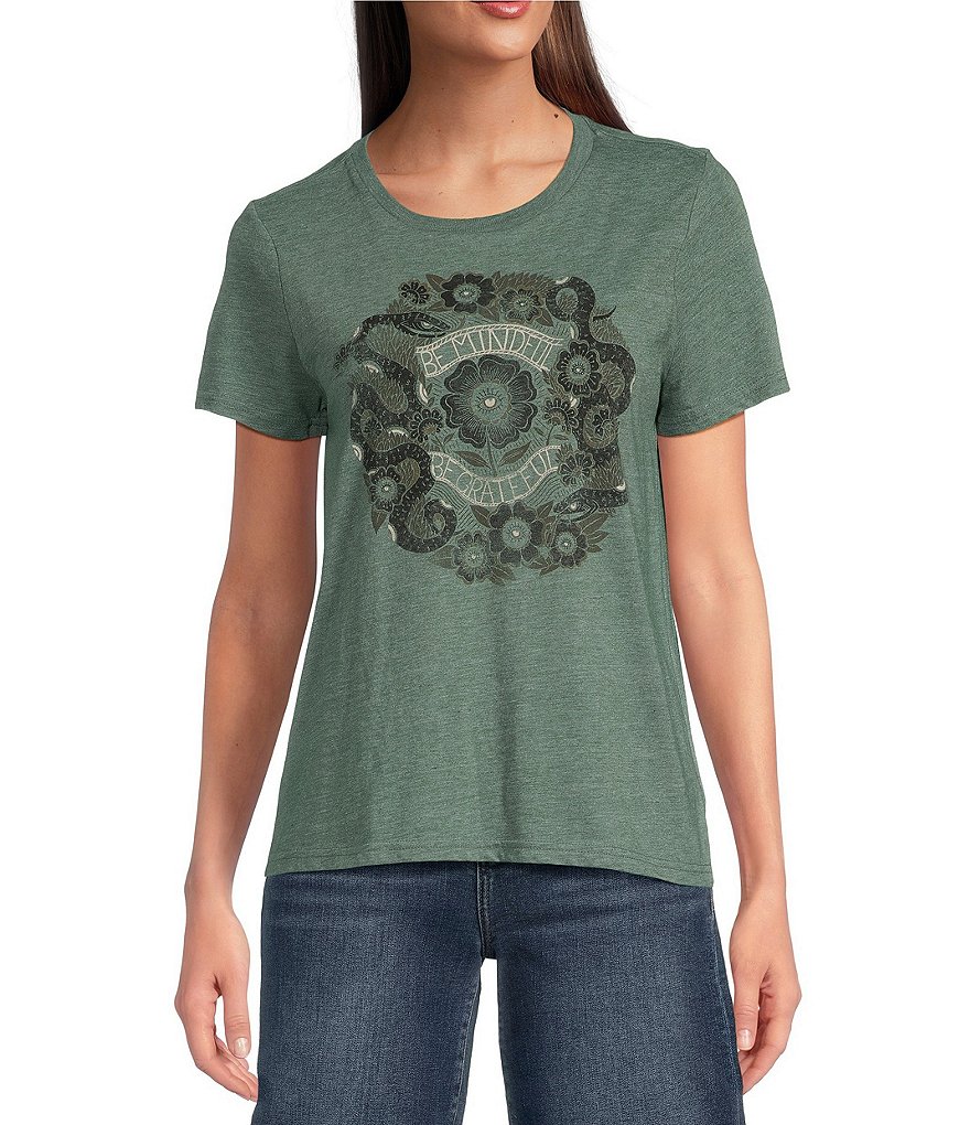 WOMENS LUCKY BRAND GRAPHIC TEE! LUCKY BRAND SHORT SLEEVE GRAPHIC