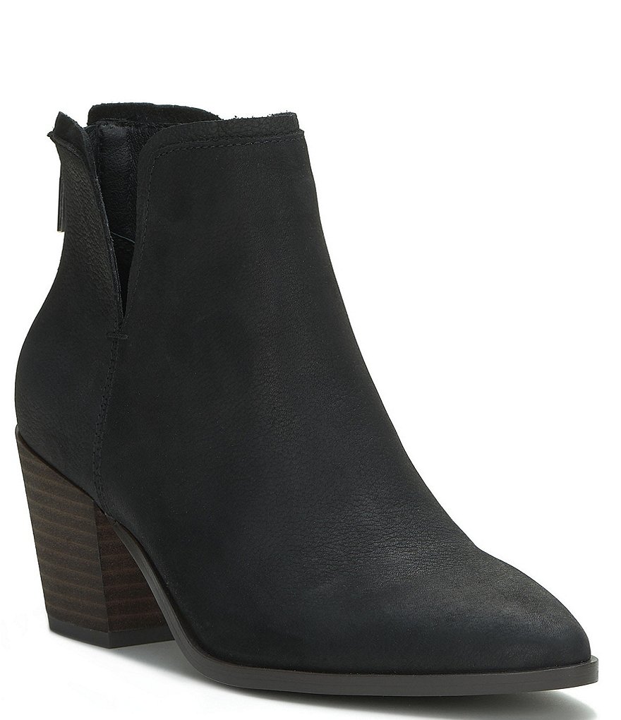 Lucky black suede store booties