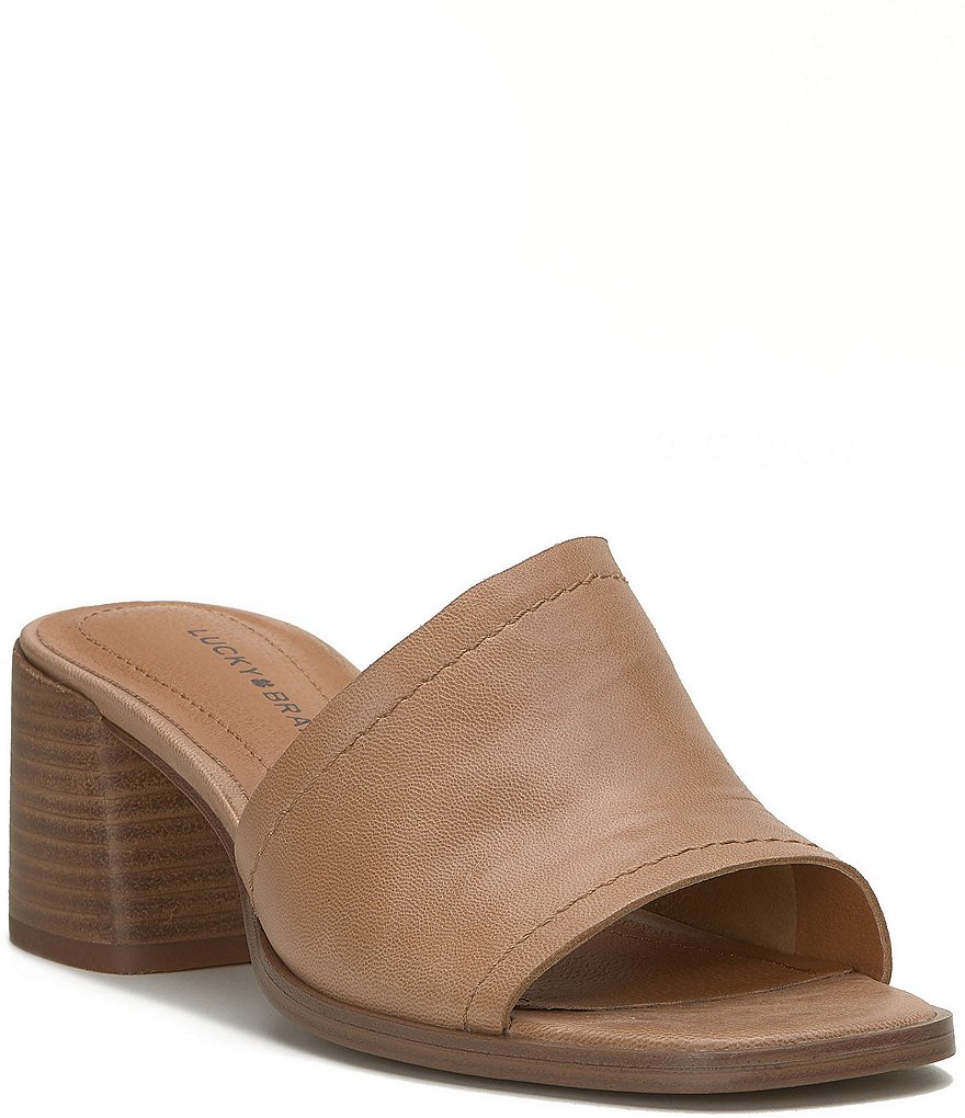 Lucky Brand Jamira Asymmetrical Leather Mules