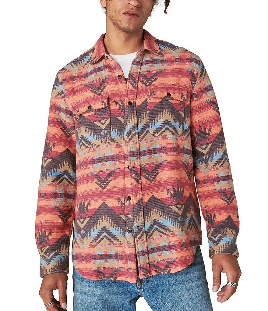 Lucky Brand Men's Southwestern Hi-Pile Utility Mock Neck Size Large NWT -  Sweaters