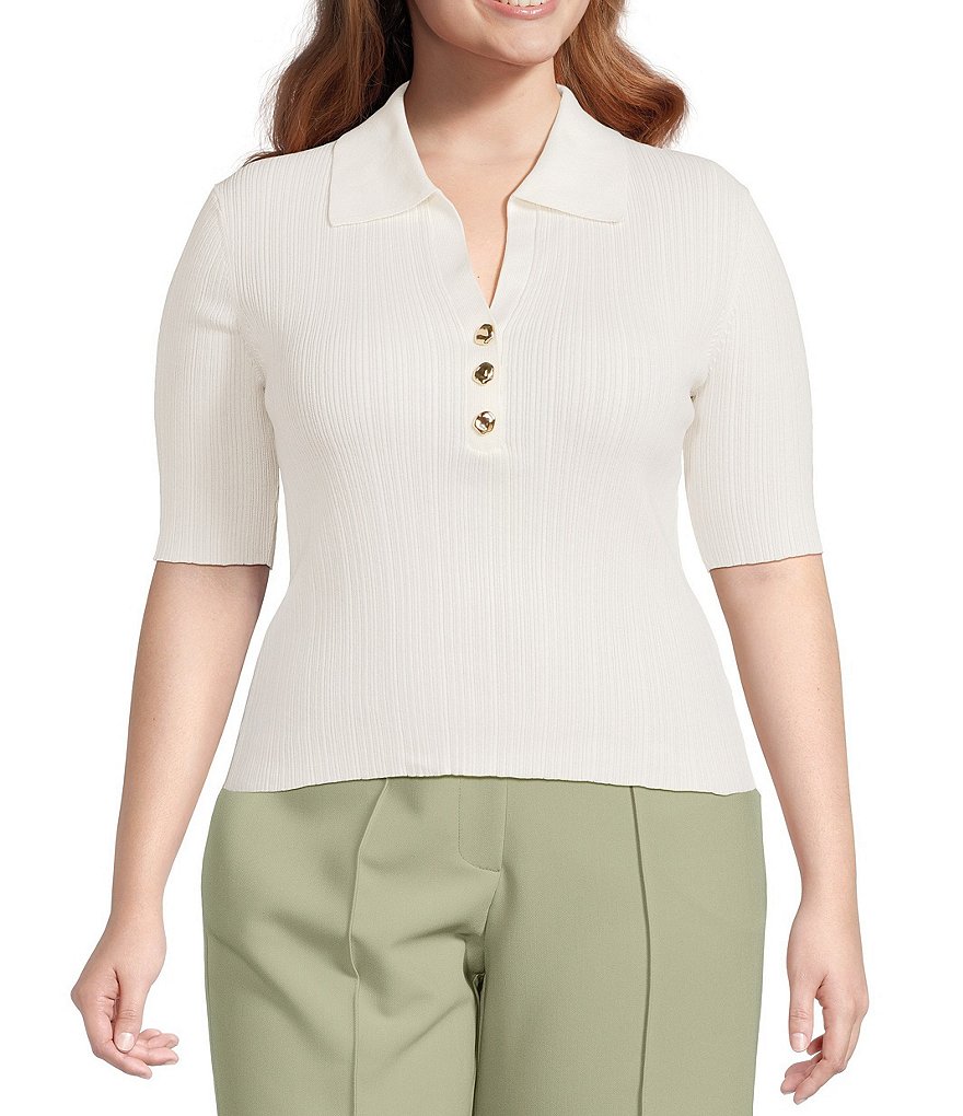 Lucy　0710 Lucy Paris Plus Size Callan Short Sleeve Sweater | Dillard's