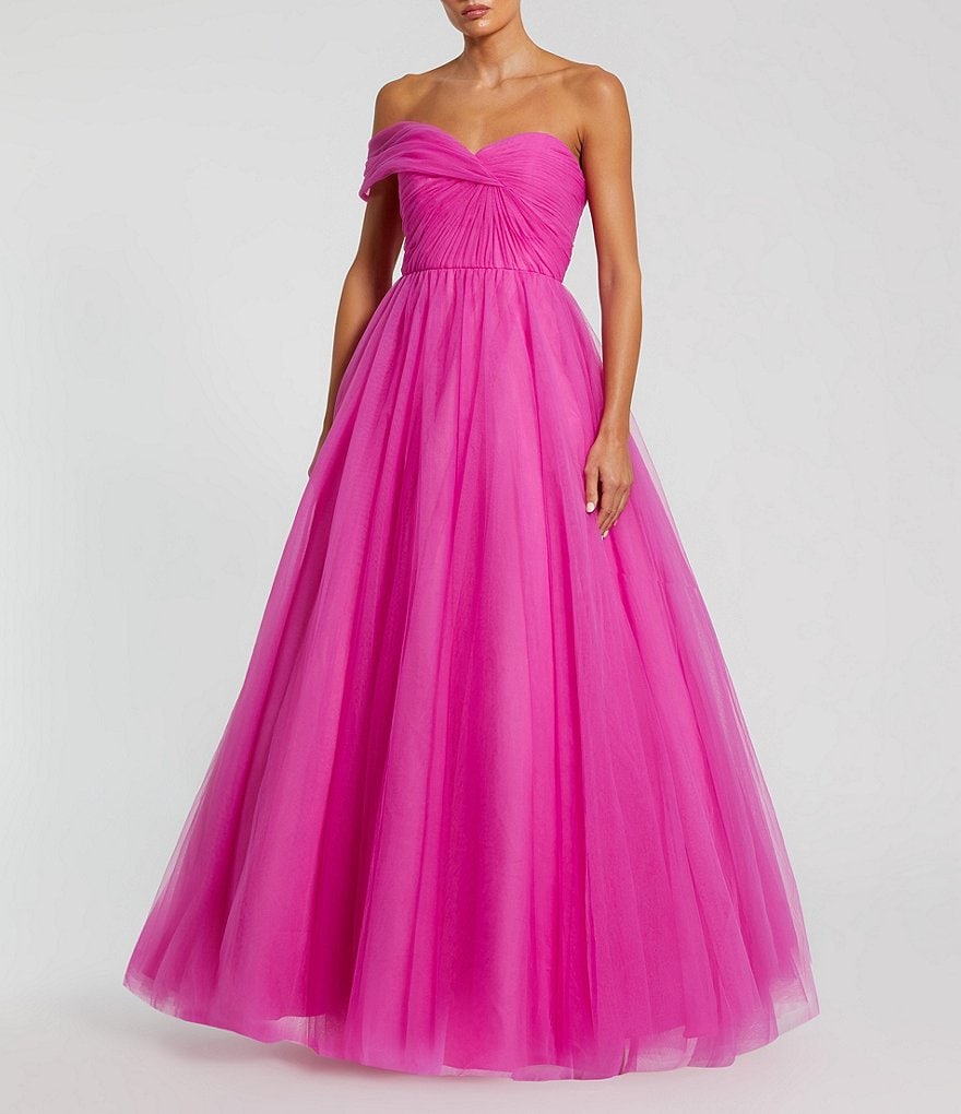 Mac Duggal Off The Shoulder Bustier Ball Gown Dillards