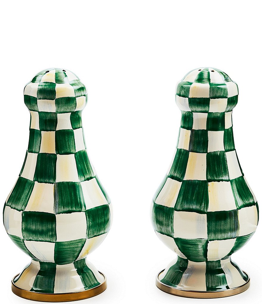 MacKenzie-Childs | Royal Check Teapot Salt & Pepper Set