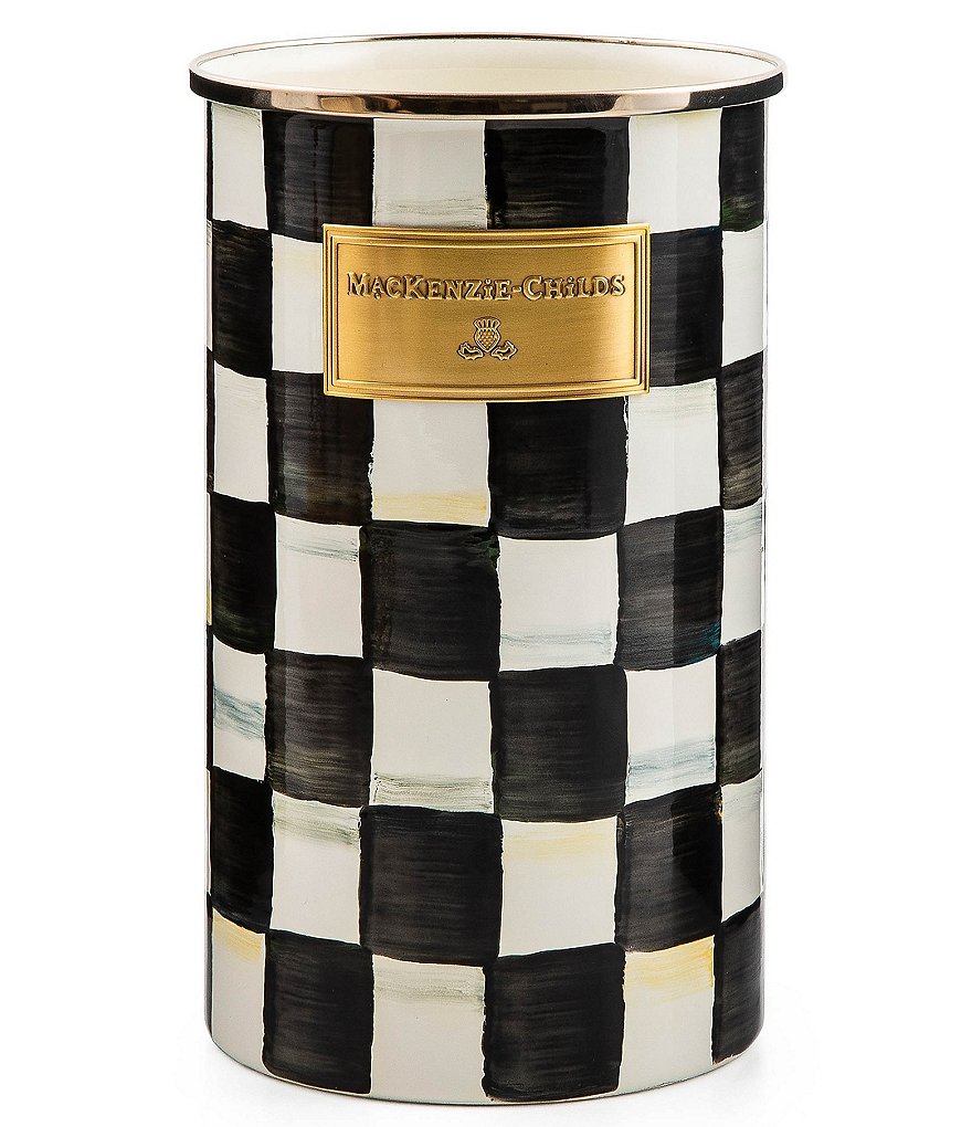 MacKenzie-Childs Check Enamel Utensil Holder