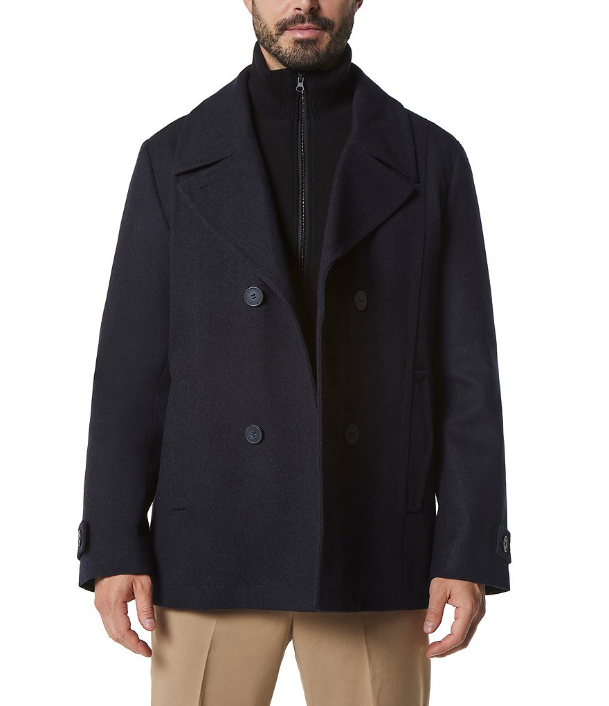 dillards peacoat mens