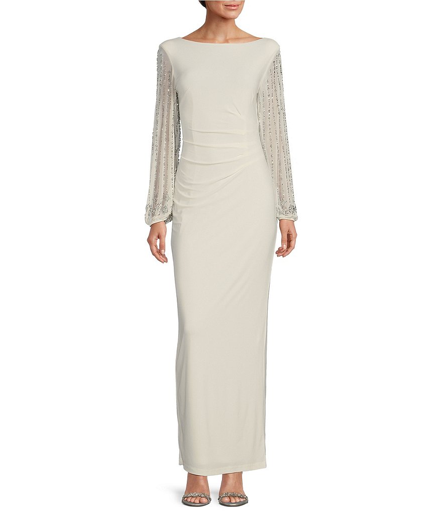 knee length dresses for ladies Marina 268350 Midi Length A Line Cocktail Pocket Dress – The Dress Outlet main image 0