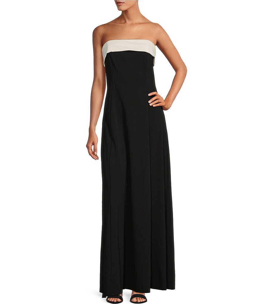 Marina strapless roused on sale gown