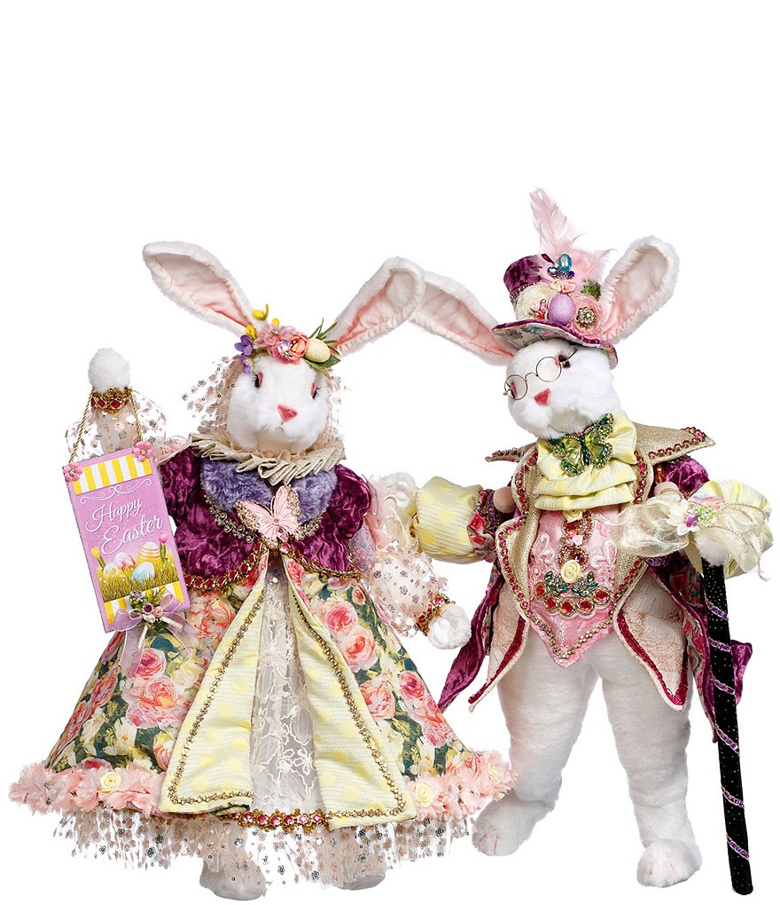 Mark Roberts Mr. & Mrs. Peter Rabbit Figurines, Set of 2