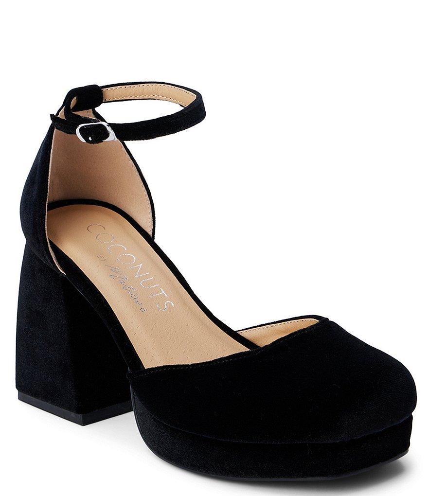 Matisse Misha Velvet Ankle Strap Pumps