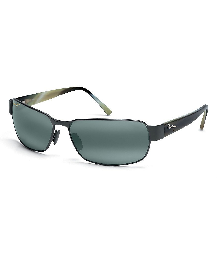 Maui Jim Black Coral PolarizedPlus2® Rectangular 65mm Sunglasses
