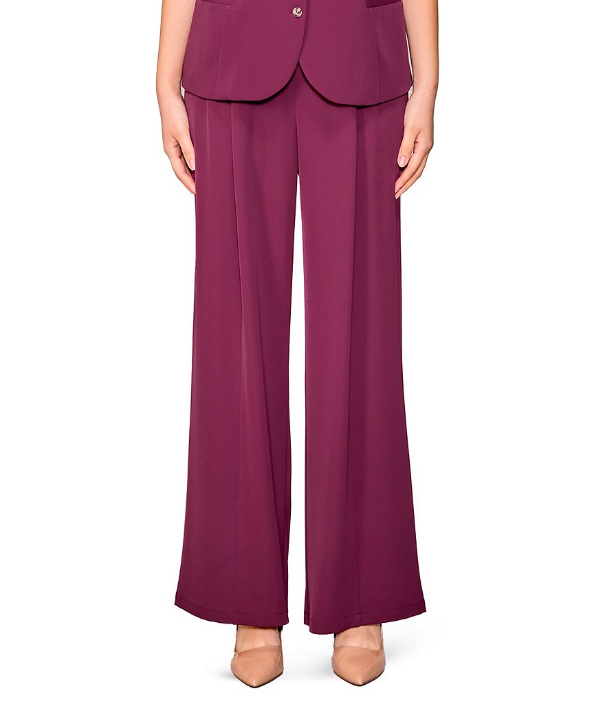 MELLODAY Coordinating Pleated Straight Leg Pull-On Pants Dillard's
