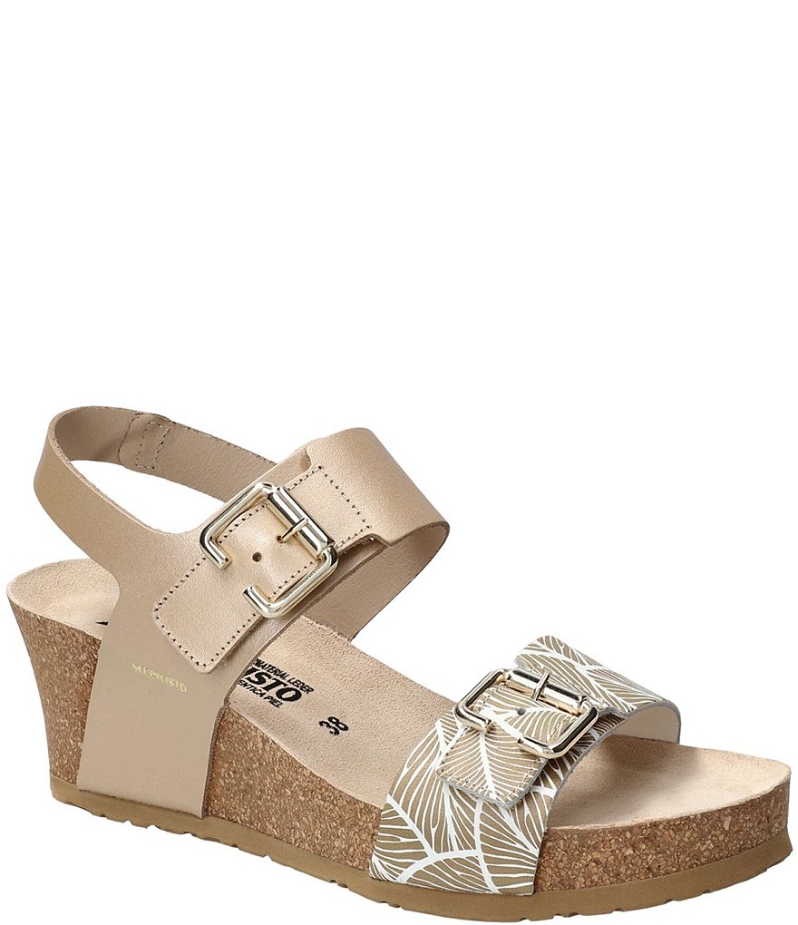 【ラプンツェル様用】NEGLECTED FIELDS / Mephisto Le Mephisto France Womens Cheetah Print Patent Leather Wedge Sandals