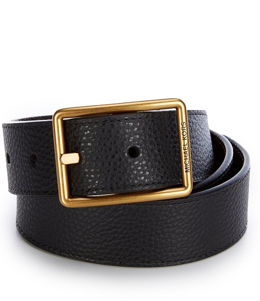 MICHAEL KORS Center Bar Buckle レザー ベルト