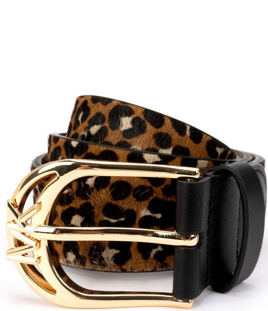 Michael Kors 1.4 Leather Haircalf Belt Dillard s