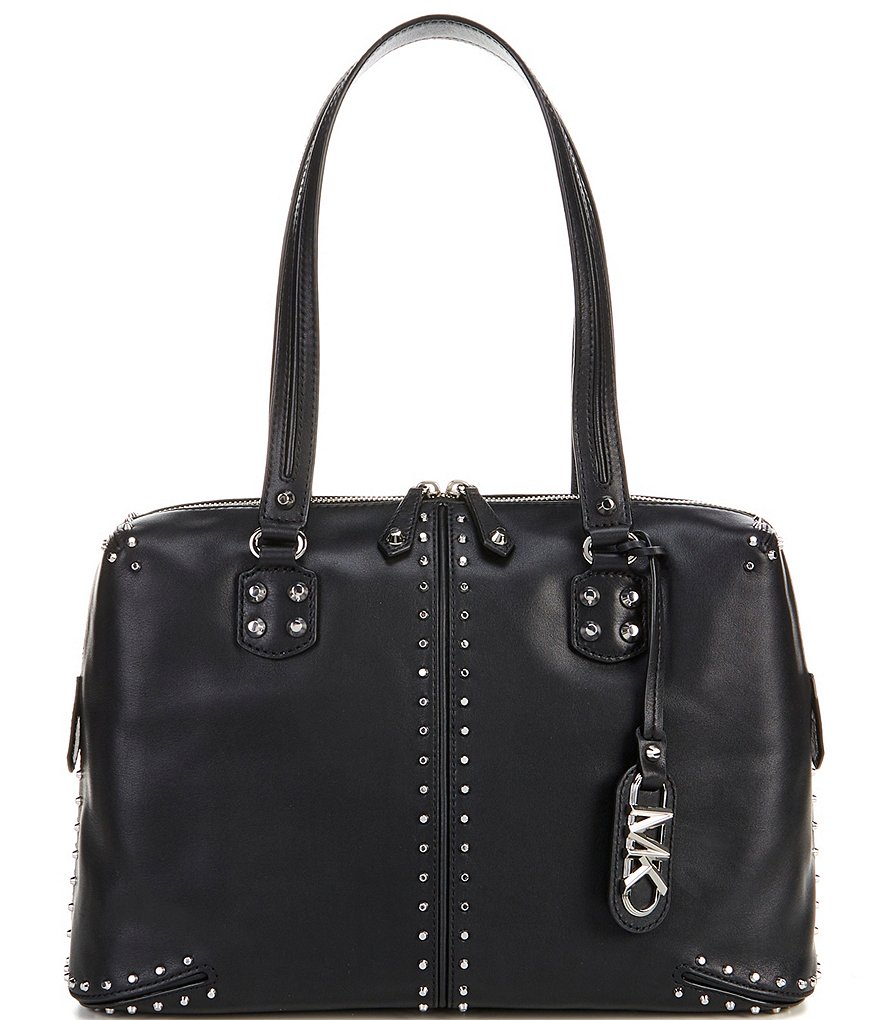 Michael Kors Aria Studded Tassel Medium Convertible Leather Shoulder  Crossbody Bag Purse Handbag (Black): Amazon.co.uk: Fashion