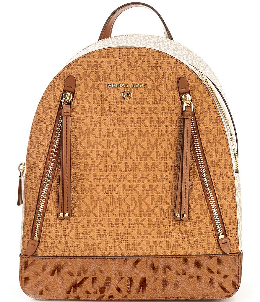 Michael Kors Brooklyn Medium Leather Logo Backpack | Dillard's