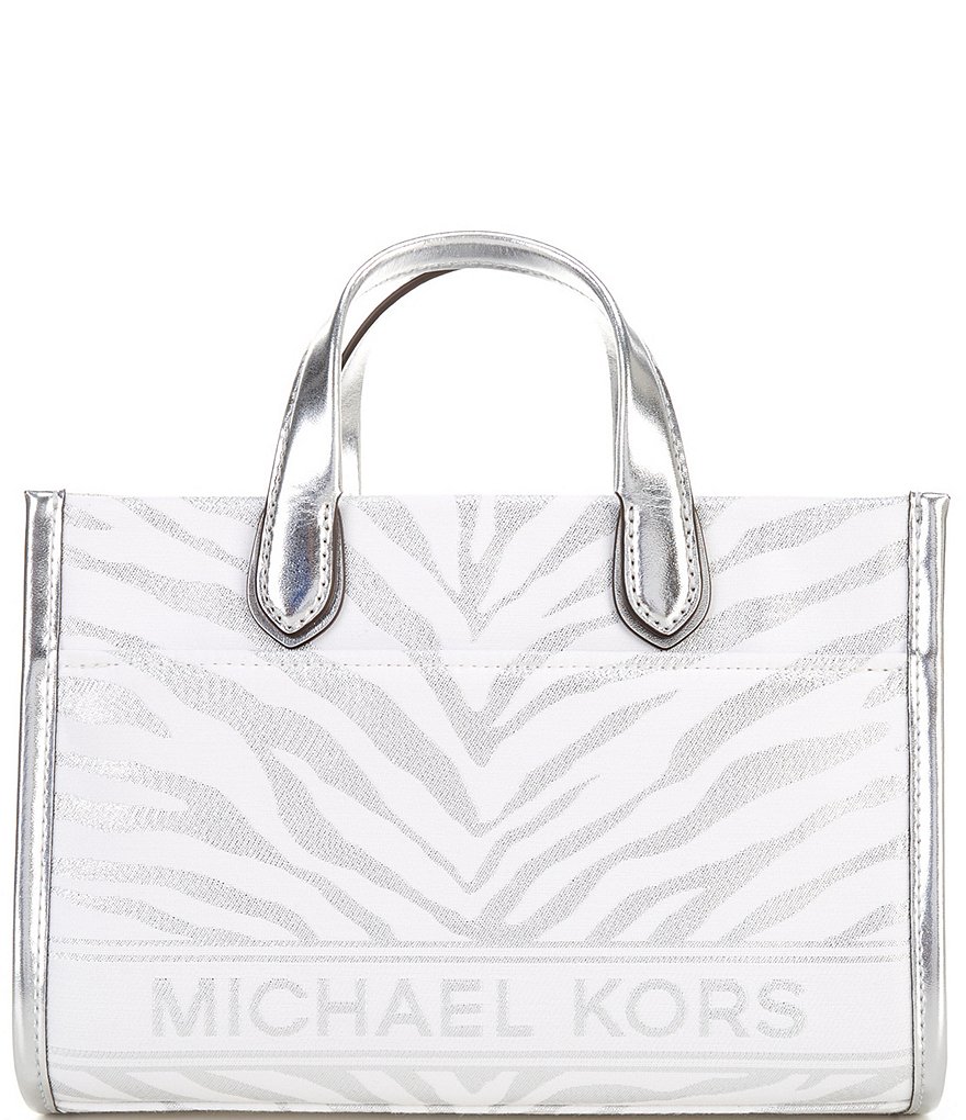 Michael Kors buy metallic logo-print crossbody bag silver