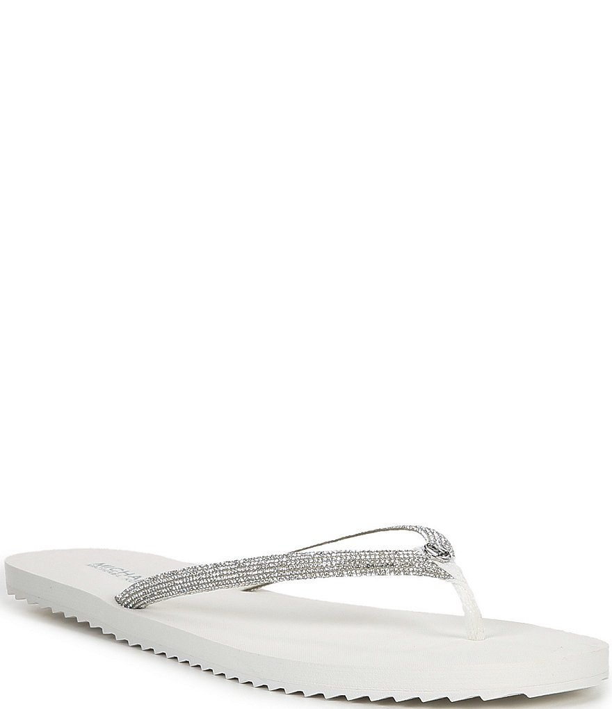 Michael Kors Jinx Flip Flop Rhinestone Thong Sandals | Dillard's