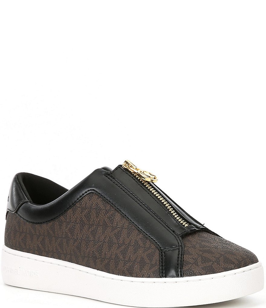 Michael Kors Keaton Logo Zip Sneakers Dillard s