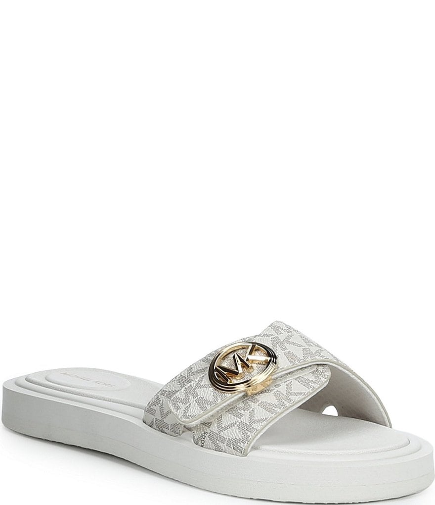 ✩mk✩ Michael Kors MK Logo Slide Sandals | Dillard's