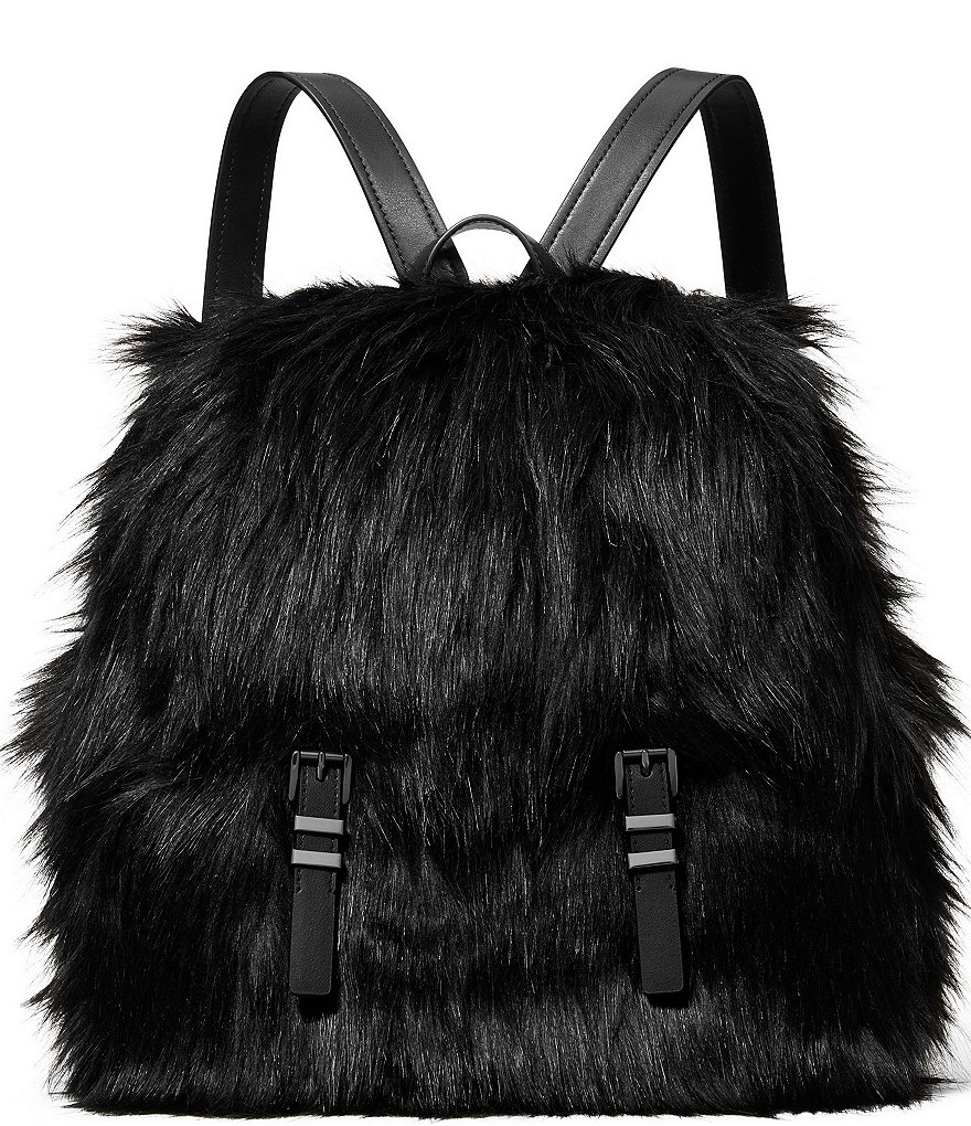 Michael Kors Quinn Medium Faux Fur Flap Backpack | Dillard's