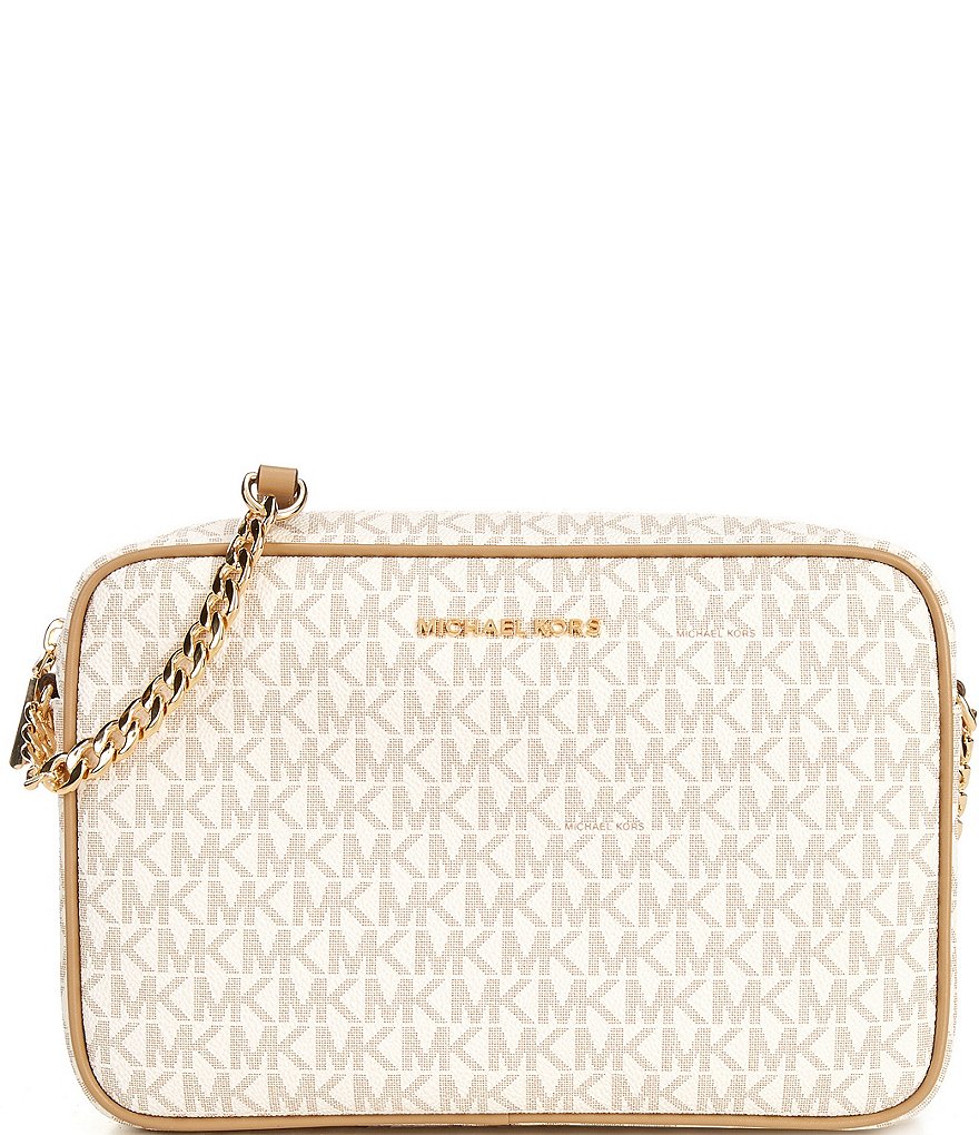 Michael Kors Signature Logo Jet Set Large East West Crossbody Bag ...