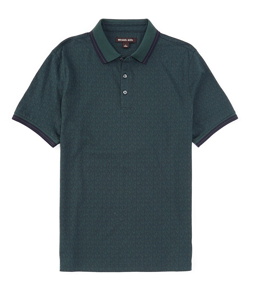 Michael Kors monogram-print short-sleeved Polo Shirt - Farfetch