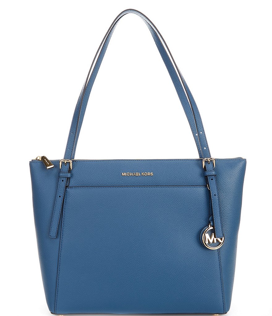  Michael Kors Voyager Large East West Tote Front Snap Pocket Top  Zip Shoulder Bag Leather (Marigold) : Clothing, Shoes & Jewelry