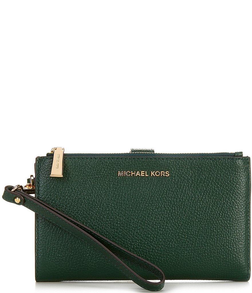 Michael Kors Adele Double Zip Gold Tone Wristlet Dillard s