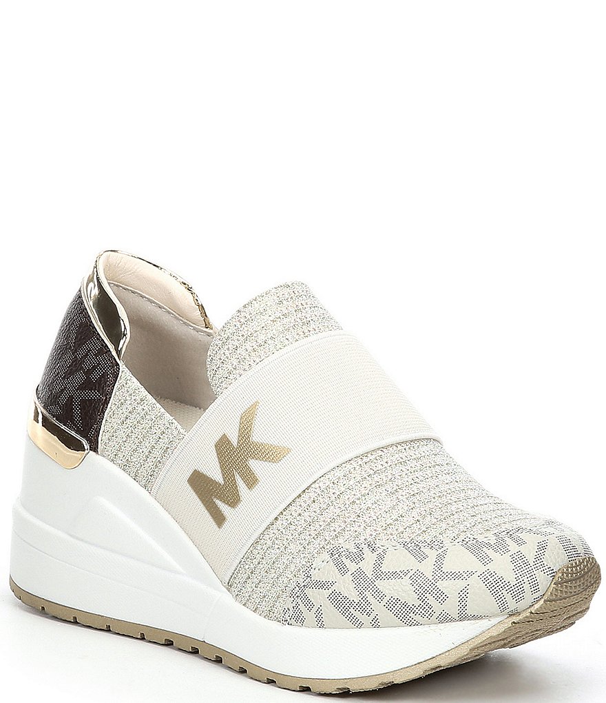 MICHAEL Michael Kors Girls' Neo Flex Logo Detail Slip-On Wedge Sneakers ...