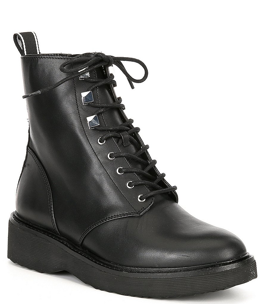 MICHAEL Michael Kors Haskell Leather Platform Booties | Dillard's