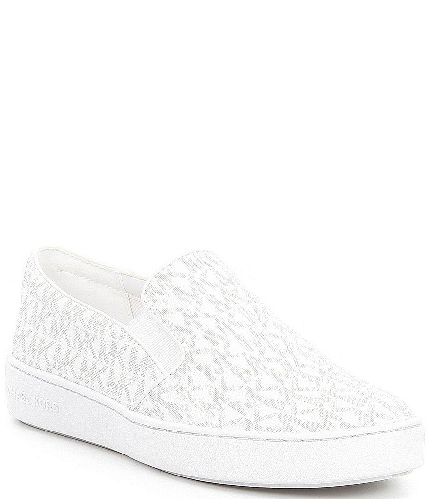 Michael Michael Kors, Keaton Logo Slip-On Sneaker, White, 9.5