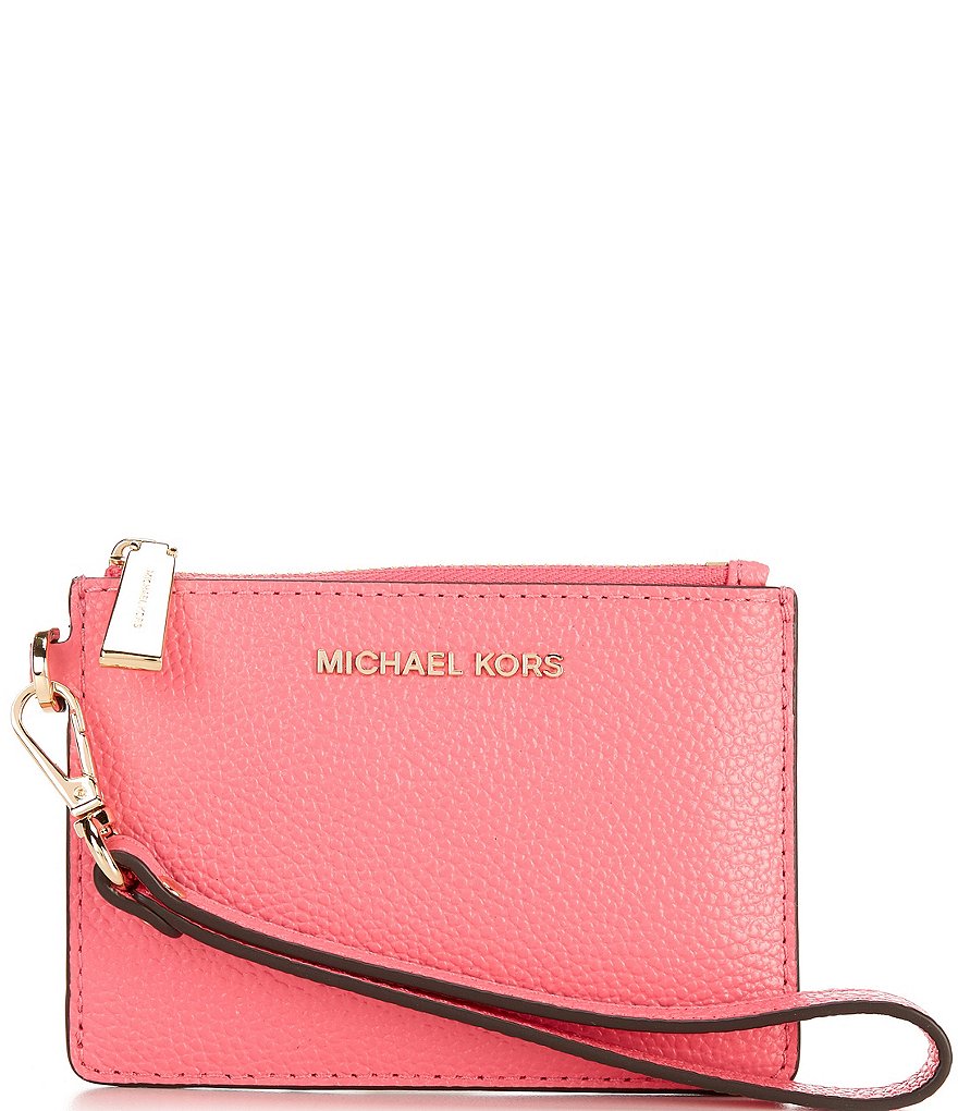 Leather wallet Michael Kors Red in Leather - 40911957