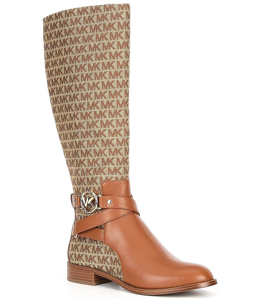 I Footpad Stat MICHAEL Michael Kors Rory Logo Jacquard Riding Boots | Dillard's