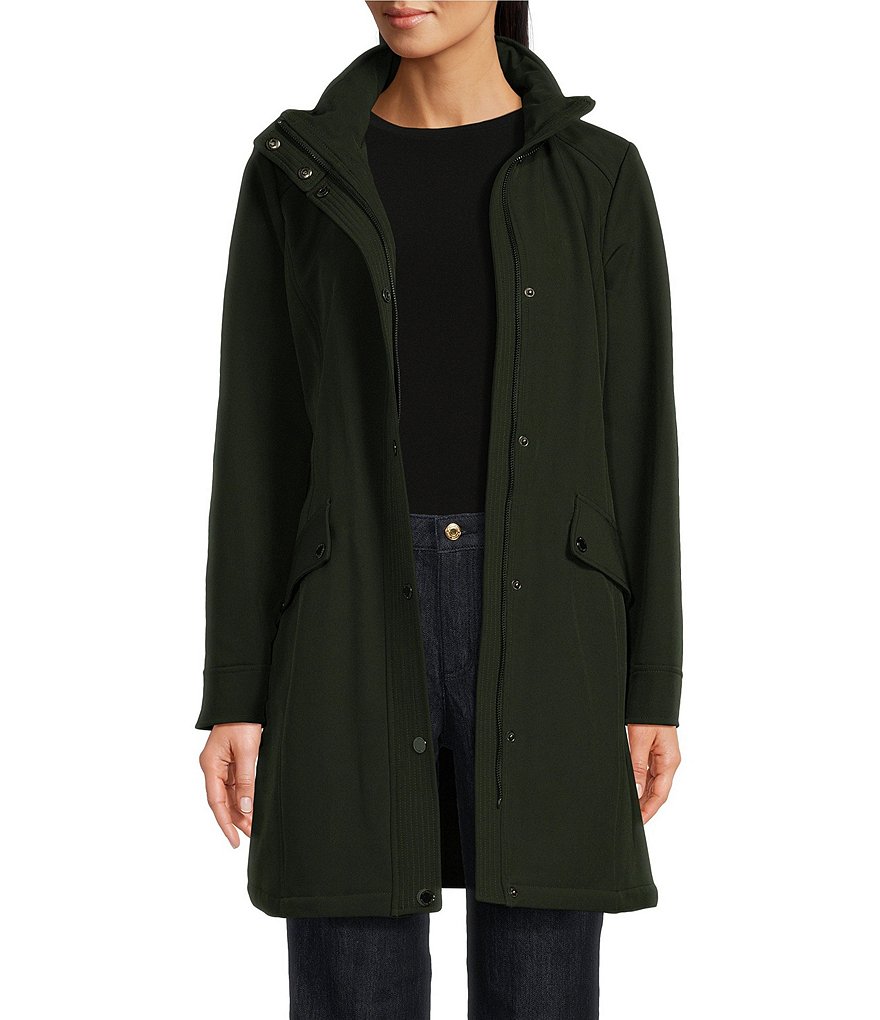 Michael kors hooded stand collar coat discount