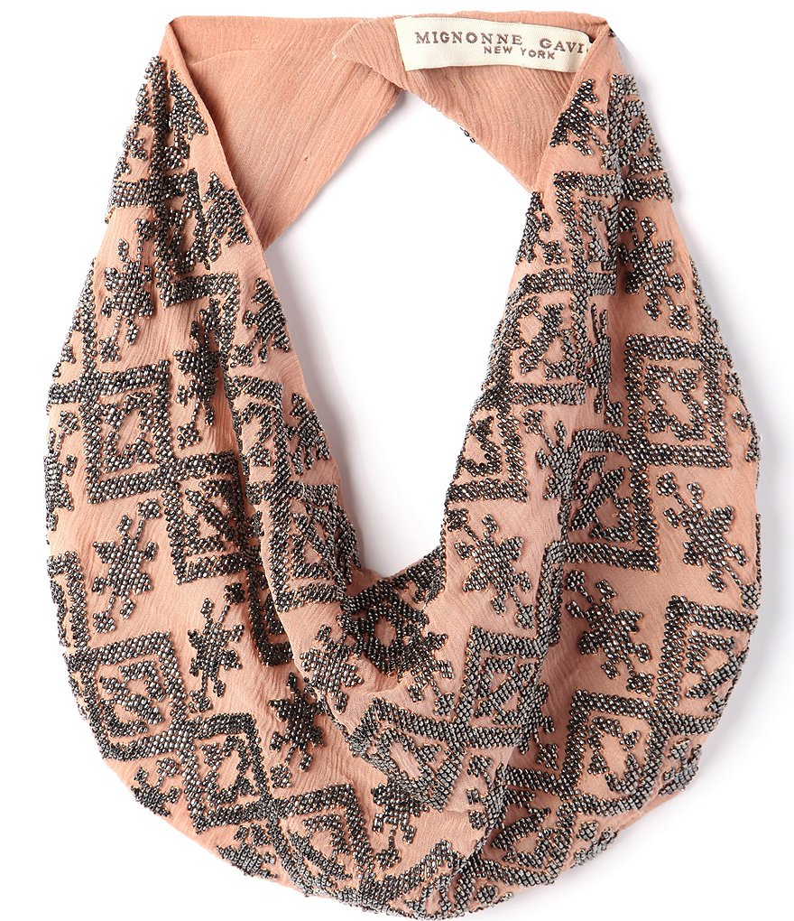 Rosaline Scarf Necklace Blush, Mignonne Gavigan