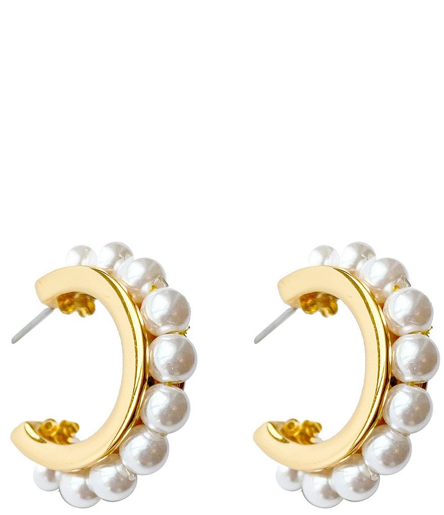 Mignonne Gavigan Wynnie Pearl Hoop Earrings | Dillard's