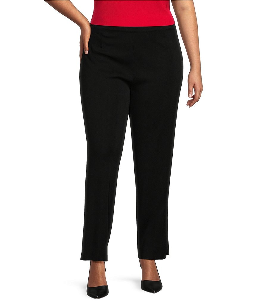 Ming Wang Plus Size Knit Pull-On Ankle Pants | Dillard's