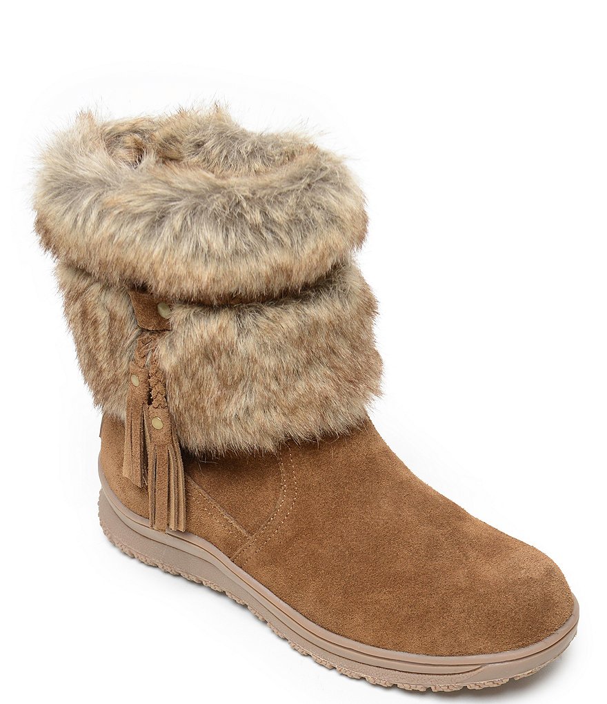 minnetonka faux fur boots