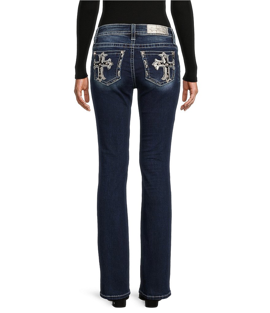 Women's Apt. 9 Embellished Cross Bootcut Jeans Mid Rise Size 8 (31 X 32)  NEW TAG