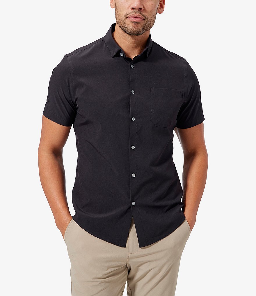 Mizzen+Main Leeward Solid Performance Short-Sleeve Woven Shirt | Dillard's
