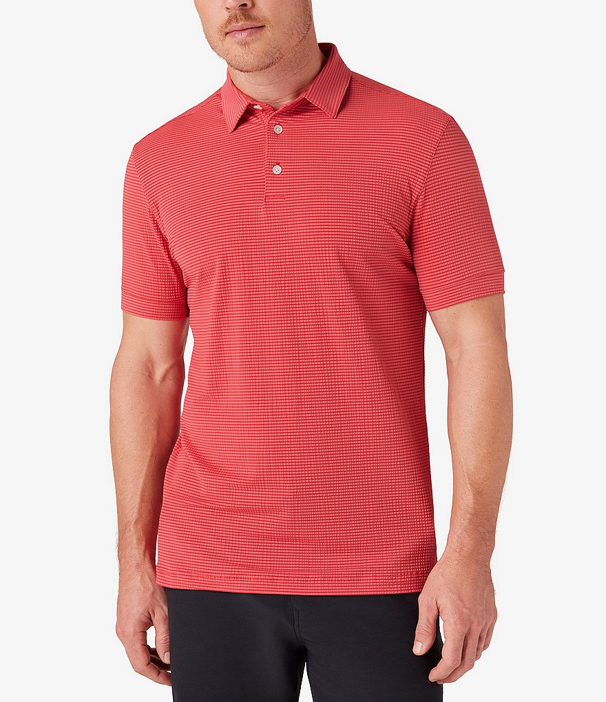 Mizzen+Main Performance Stretch Copa Seersucker Short Sleeve Polo Shirt ...