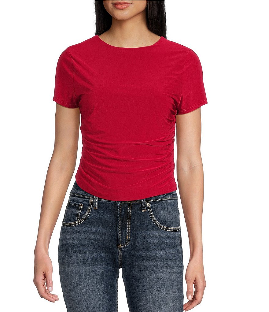 トップス moa Moa Moa Crew Neck Short Sleeve Top | Dillard's