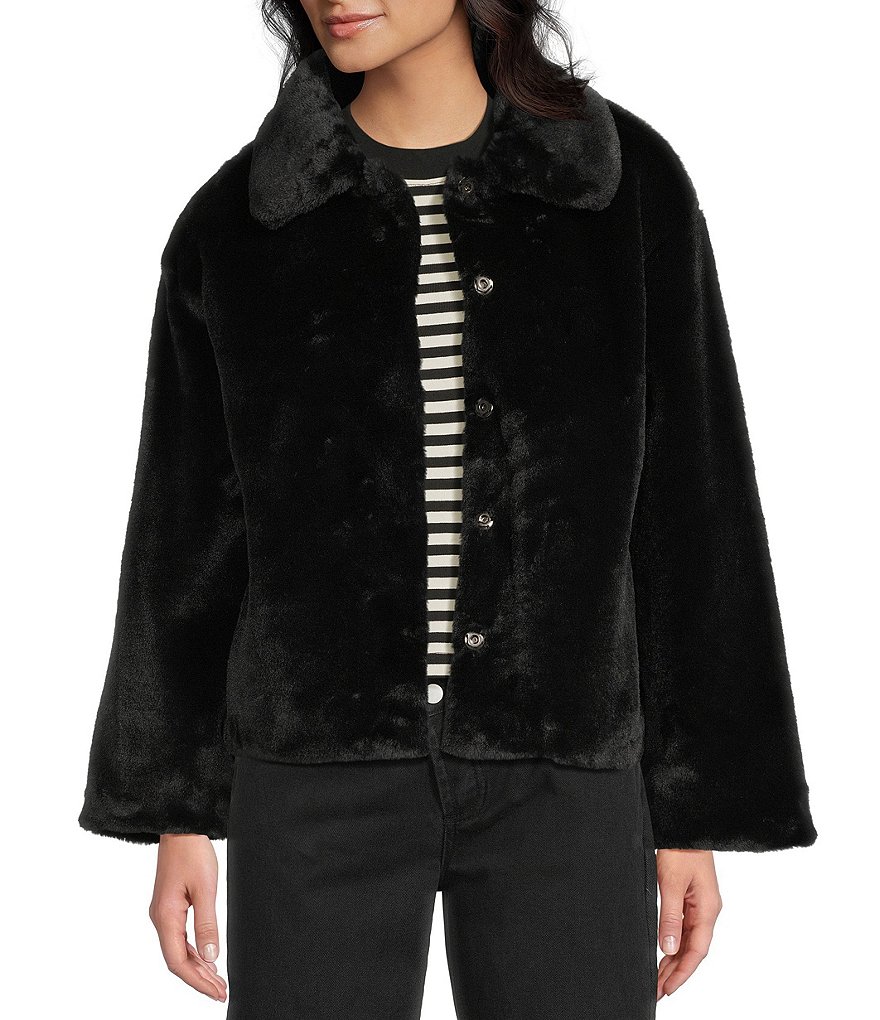 Mod Ref Cropped Faux Fur Coat | Dillard's