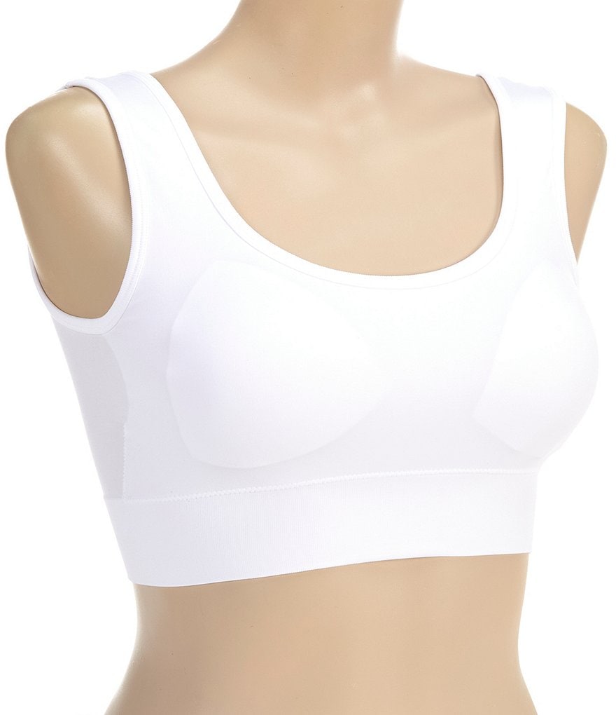 Women's Medium Support Seamless High-Neck Sports Bra - All in Motion White M  1 ct
