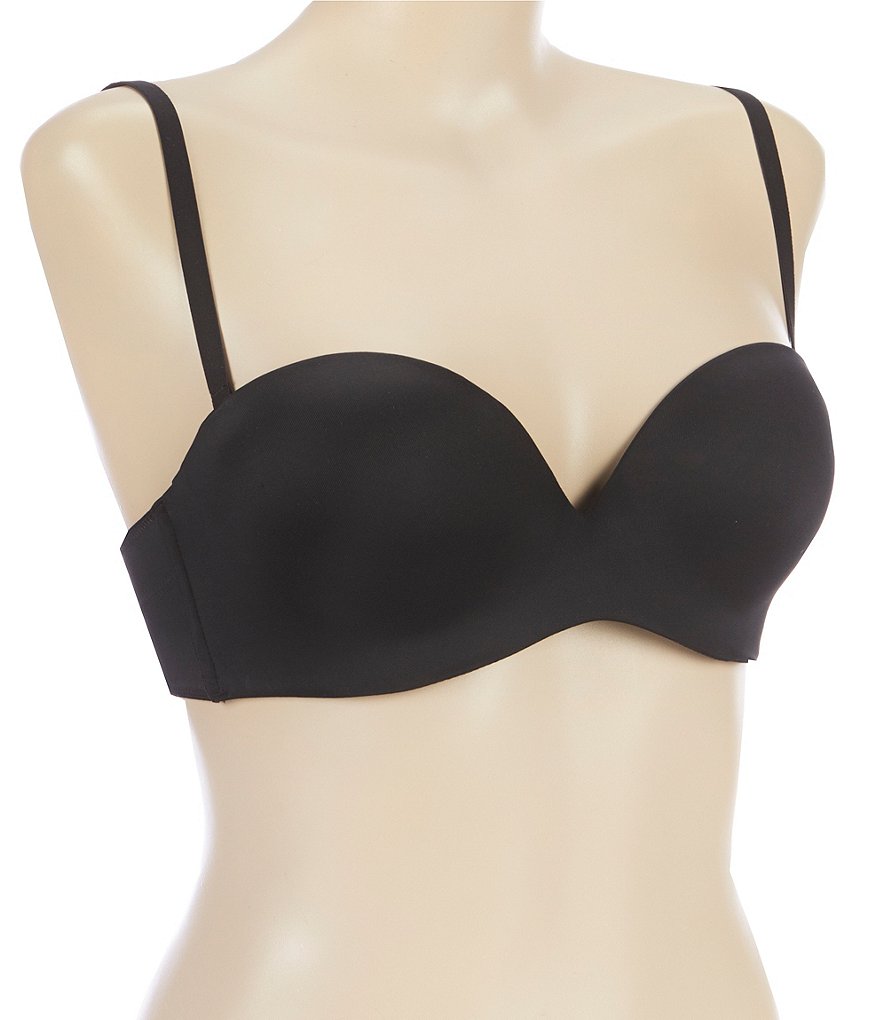 GARMERA Women's Strapless Bras Underwire Minimizer Non Padded Convertible  Straps Stretchy Bandeau Bra Big Bust with Nipple Covers Removable Bra  Straps Black at  Women's Clothing store