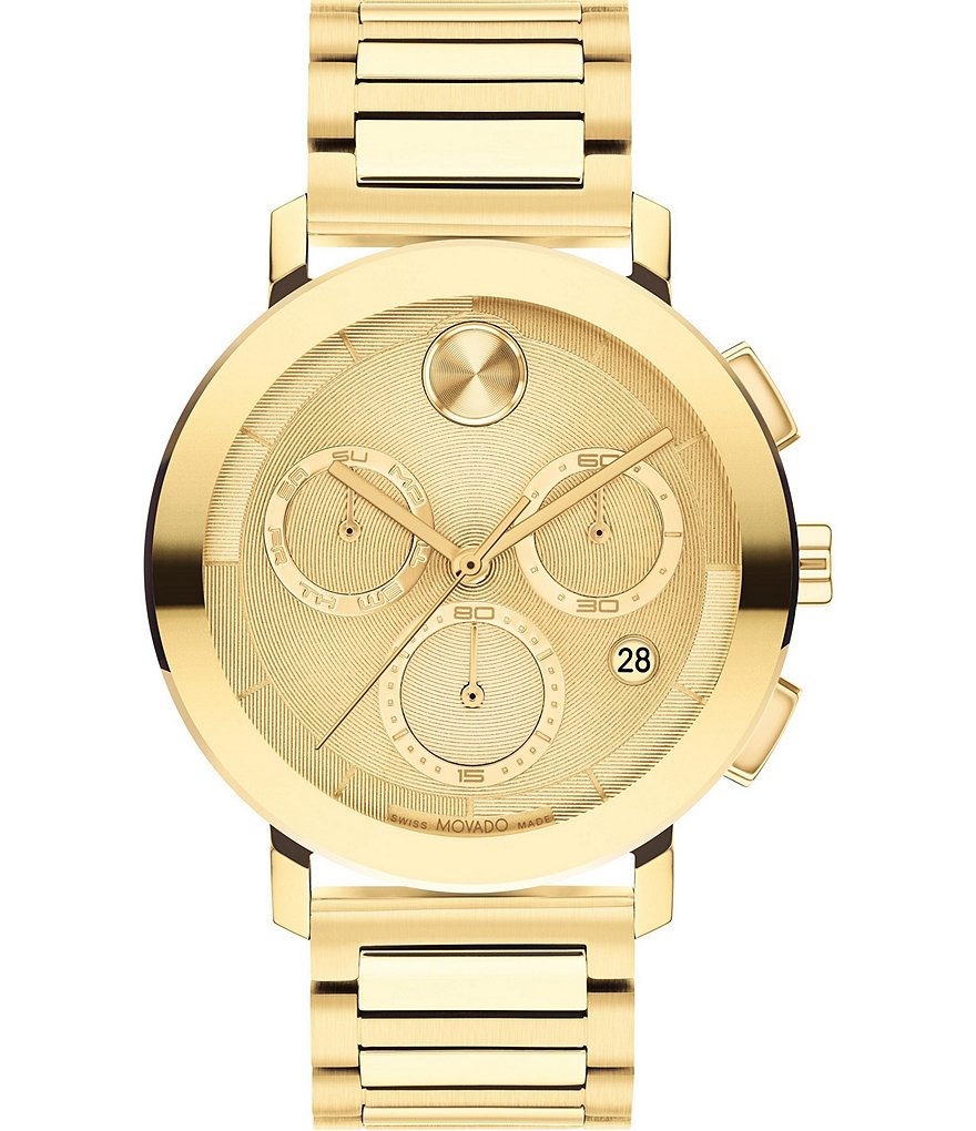 Movado Bold Men's Evolution 2.0 Quartz Chronograph Gold Tone Stainless ...