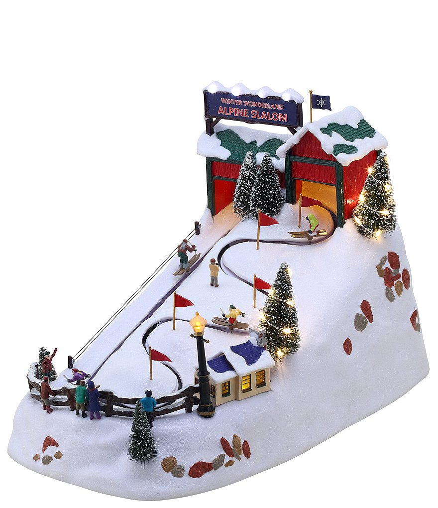 Mr. Christmas 14.75#double; LED Animated Winter Wonderland Alpine Slalom  Tabletop