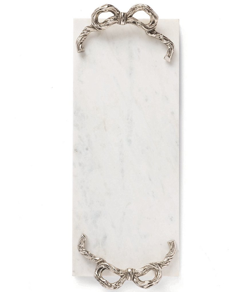 Mud Pie Bow Handles Marble Board